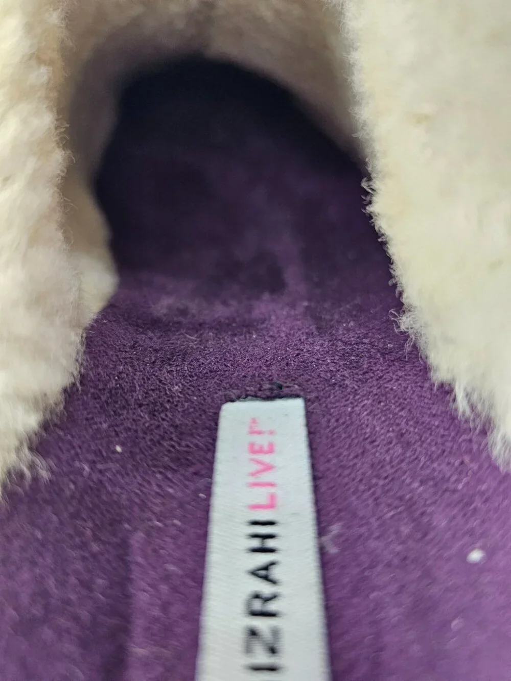 Purple and white Shoes.  Size: 9 w